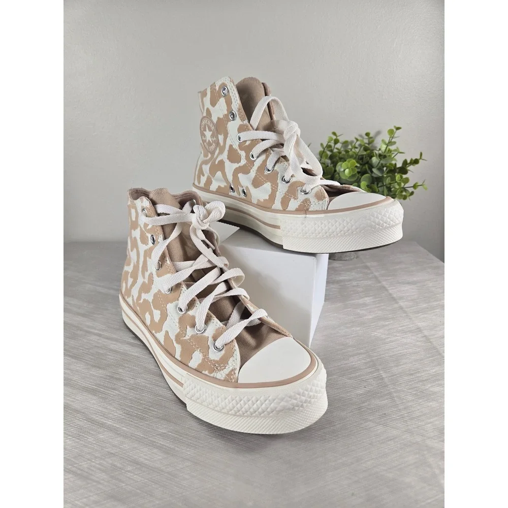 Converse Chuck Taylor All Star Eva Lift Hi Leopard Print A11112C Kids Size 6